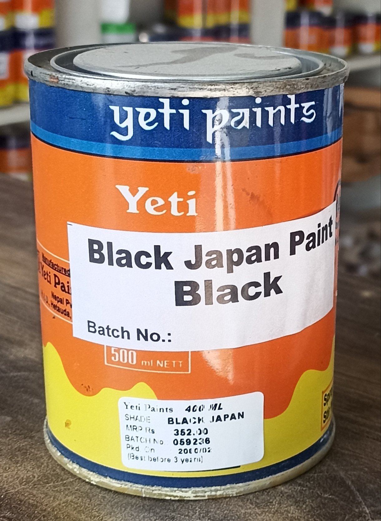 Yeti Black Japan Paint Black(400ml)
